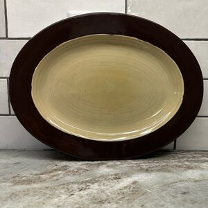 Broyhill brown and tan serving plate 12” x 9.5”